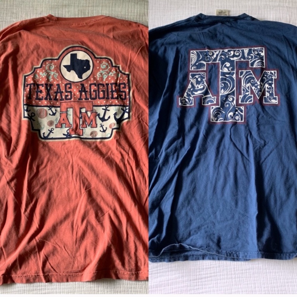 2 Texas A&M long sleeve T-shirts